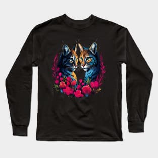 Bobcat Couple Valentine Long Sleeve T-Shirt